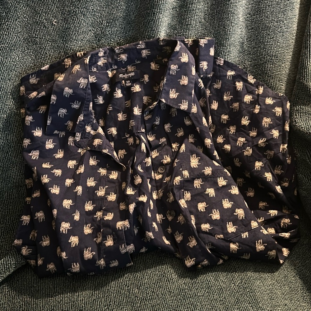 Madewell elephant button up